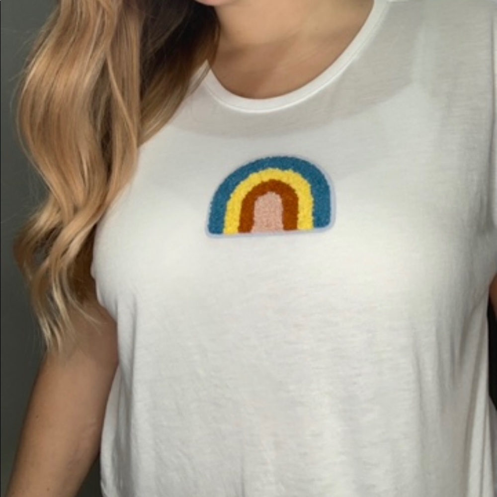 Tufted Rainbow Crop Top